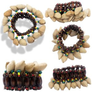 summina Nuts Shell Bracelet, African Tribal Style Nut Handbell, Drum Conga Percussion Accessories