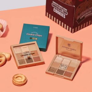 ETUDE Play Color Eyes #Cookie Chips | 9 Shade Eyeshadow Palette With Daily Brown & Sparkly Glitter Colors | Easy- Blendable Daily Eye Palette | K-beauty