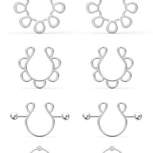 Kadogohno Fake Nipple Piercing, Fake Nipple Rings, Fake Nipple Ring, Nipple Rings Non Piercing, Fake Nipple Piercings, Faux Nipple Piercing