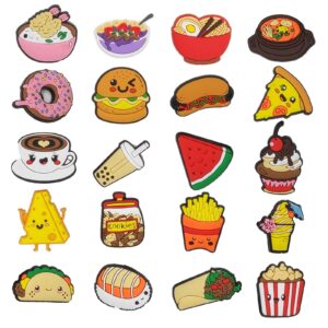 juchuine 20pcs food icecream shoe charms,shoe or bag jewelry decoration,accessories pins for kids boys teens party birthday gifts