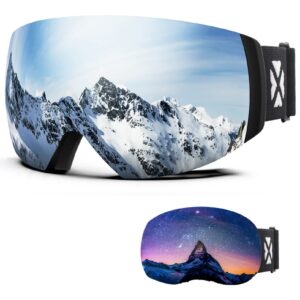 JULI Eyewear MAXJULI Ski Goggles,Snow Snowboard Goggles for Men Women Snowmobile Skiing Skating