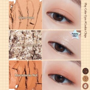 ETUDE Play Color Eyes #Cookie Chips | 9 Shade Eyeshadow Palette With Daily Brown & Sparkly Glitter Colors | Easy- Blendable Daily Eye Palette | K-beauty