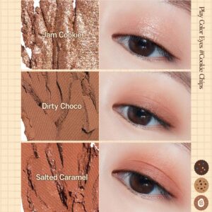 ETUDE Play Color Eyes #Cookie Chips | 9 Shade Eyeshadow Palette With Daily Brown & Sparkly Glitter Colors | Easy- Blendable Daily Eye Palette | K-beauty