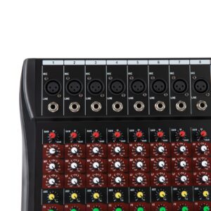 8 Channel Mixing Console Audio Mixer Bluetooth Studio Audio Mixer Sound Mixing Console Desk System Interface with USB Drive for PC Recording AC 110V