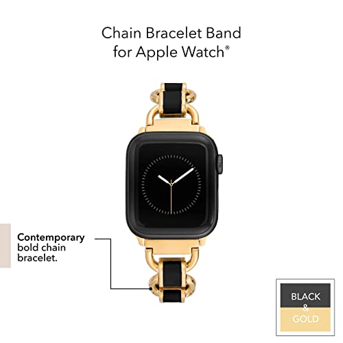 Anne Klein Fashion Chain Bracelet for Apple Watch, Secure, Adjustable, Apple Watch Replacement Band, Fits Most Wrists