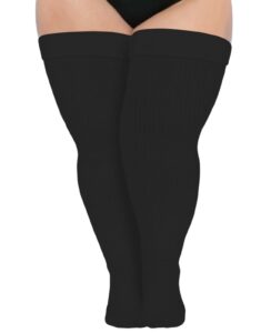 abodhu plus size thigh high socks for women- extra long over the knee high socks for thick thighs- womens thigh high socks