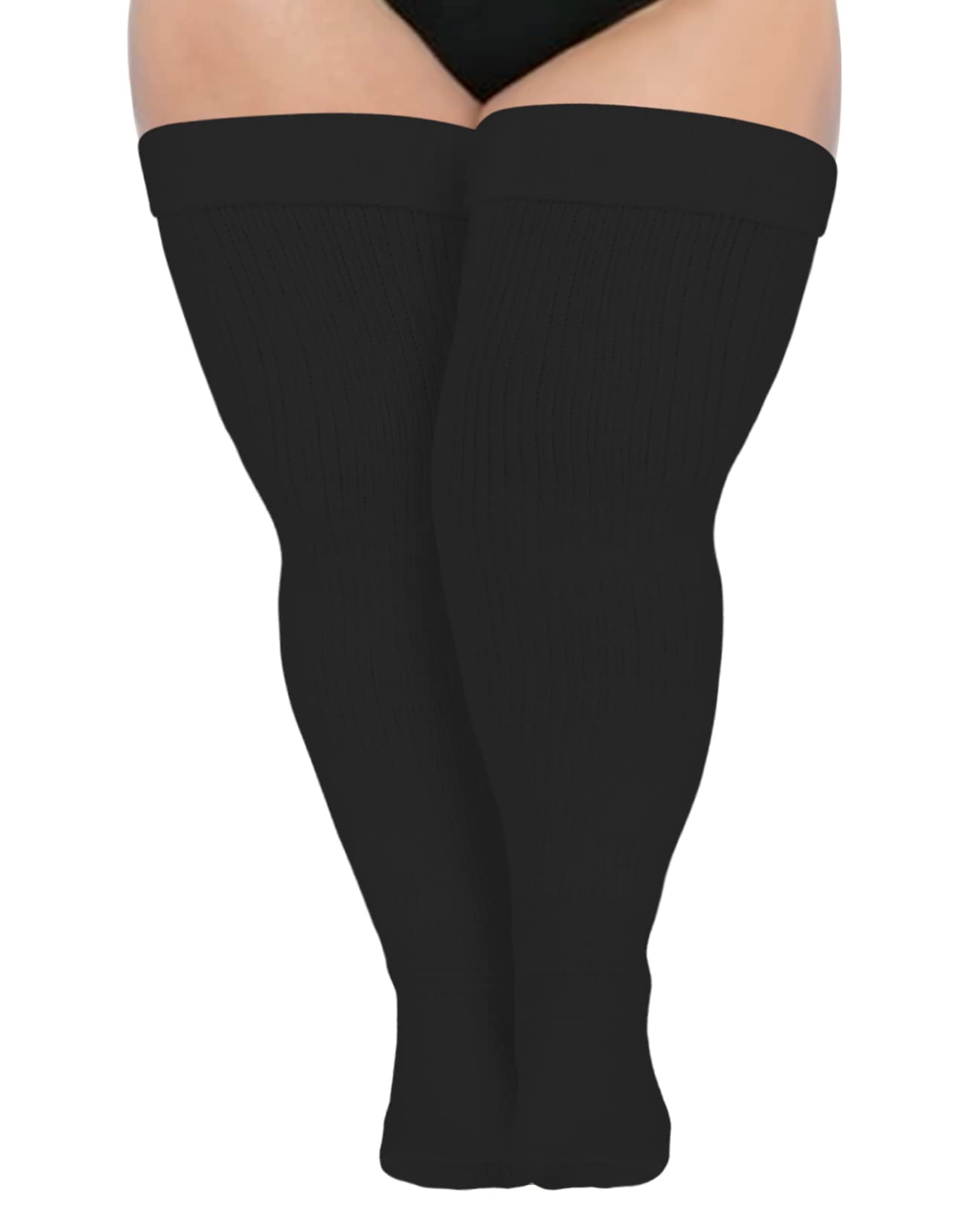 Abodhu Plus Size Thigh High Socks for Women- Extra Long Over the Knee High Socks for Thick Thighs- Womens Thigh High Socks