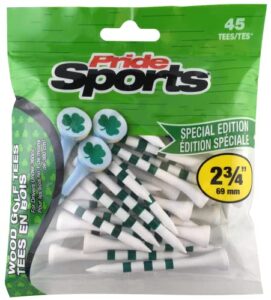 pridesports 2-3/4" shamrocks tees,white,ps23445s