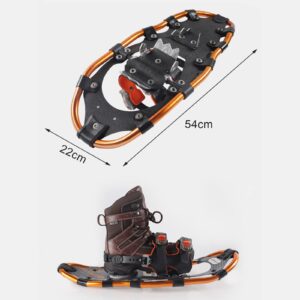 EXUAN 21Inches Light Weight Snowshoes for Women Men and Youth, Lightweight Snowshoes Set with Tote Bag, Special EVA Padded Ratchet Binding