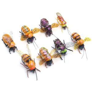 YZD Realistic Fly Fishing Dry Wet Nymph Trout Flies Topwater Lures for Freshwater Saltwater High Simulation Hand Tie Lure Kits 8 pcs