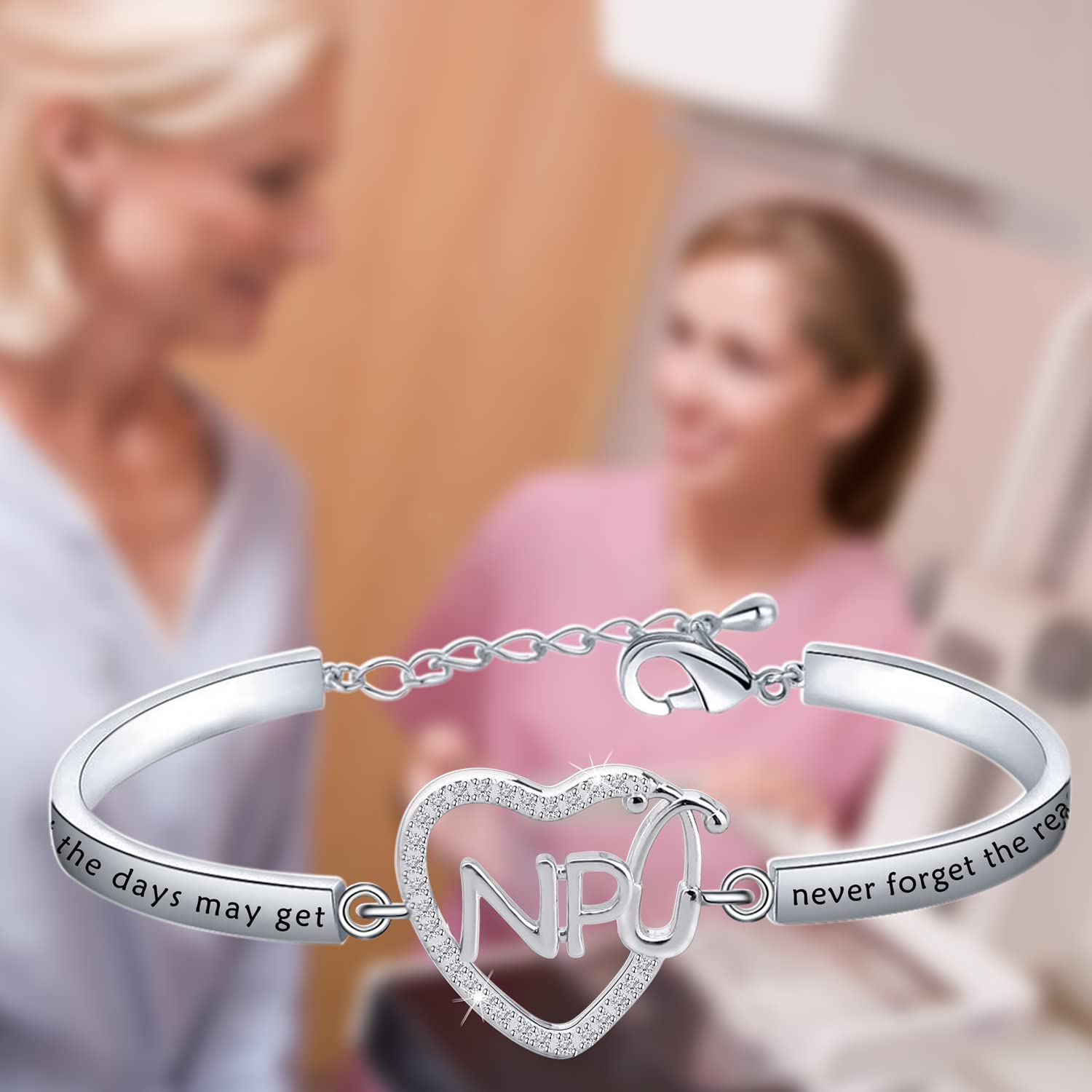 BNQL Nurse Practitioner Gifts NP Keychain Nurse Practitioner Graduation Gift NP Gift Nurse Practitioner Jewelry Nurse Keychain (Np bracelet)