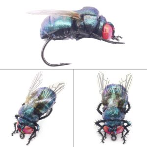 YZD Realistic Fly Fishing Dry Wet Nymph Trout Flies Topwater Lures for Freshwater Saltwater High Simulation Hand Tie Lure Kits 10 pcs