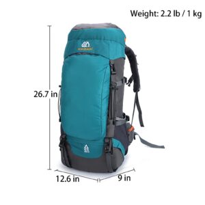 LZJDS Outdoor Sports Bags 65L Climbing Bag Unisex Travel Backpack Hiking Camping Daypack with Rain Cover,Black