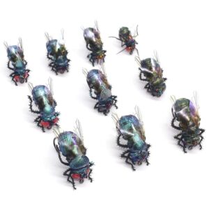 YZD Realistic Fly Fishing Dry Wet Nymph Trout Flies Topwater Lures for Freshwater Saltwater High Simulation Hand Tie Lure Kits 10 pcs