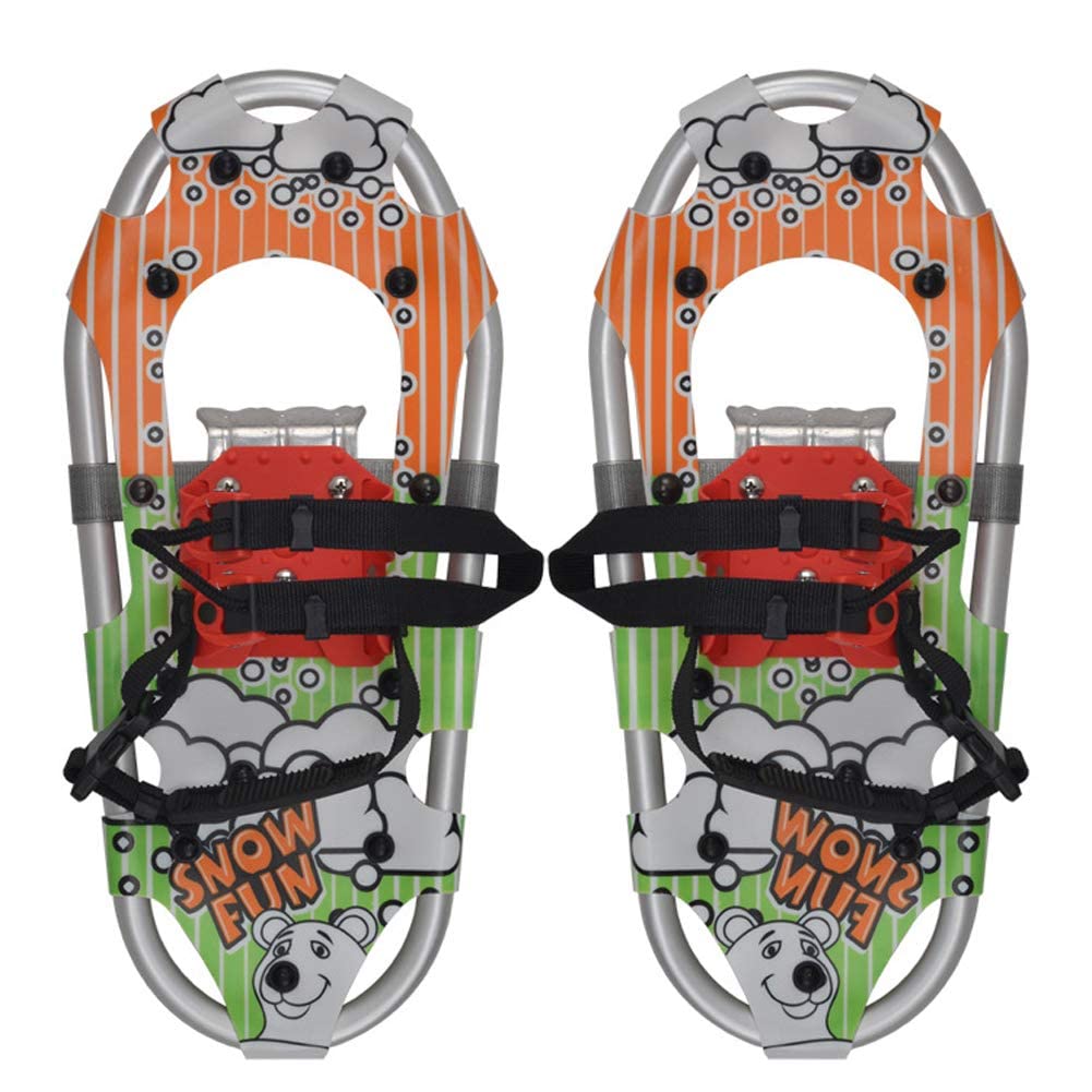 EXUAN Snow Terrain Snowshoes, Kids Snowshoe | Lightweight Aluminum Alloy All Terrain Snow Shoes with Adjustable Bindings for Boys/Girls Up to 100Lbs