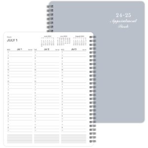 2024-2025 Weekly Appointment Book & Planner - July 2024 - June 2025, 2024-2025 Daily Hourly Planner, 8" x 10", Half Hour (30 Mins) Interval, Printed Tabs, Strong Binding, Round Corner, Thick Paper