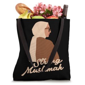 Strong Muslimah Woman Hijab Islamic Arabic Mosque Religion Tote Bag