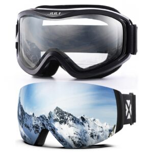 JULI Eyewear MAXJULI Ski Goggles,Snow Snowboard Goggles for Men Women Snowmobile Skiing Skating