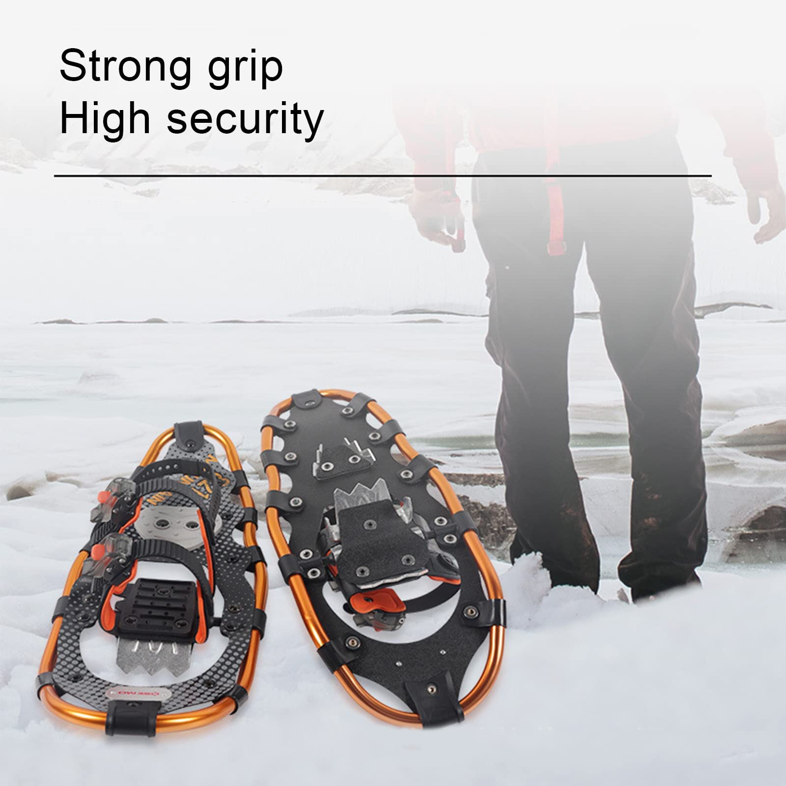 EXUAN 21Inches Light Weight Snowshoes for Women Men and Youth, Lightweight Snowshoes Set with Tote Bag, Special EVA Padded Ratchet Binding