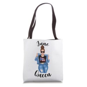 puerto rico june queen patriotic flag puerto rican cute cool tote bag