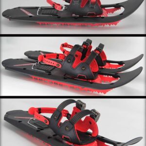 Snow Walking Shoes, Alpine Ski Shoes, Snow Shoes and Snow Pedals, Tough and Wear-Resistant Deck, Easier to Adjust, Light and Durable,23x71cm