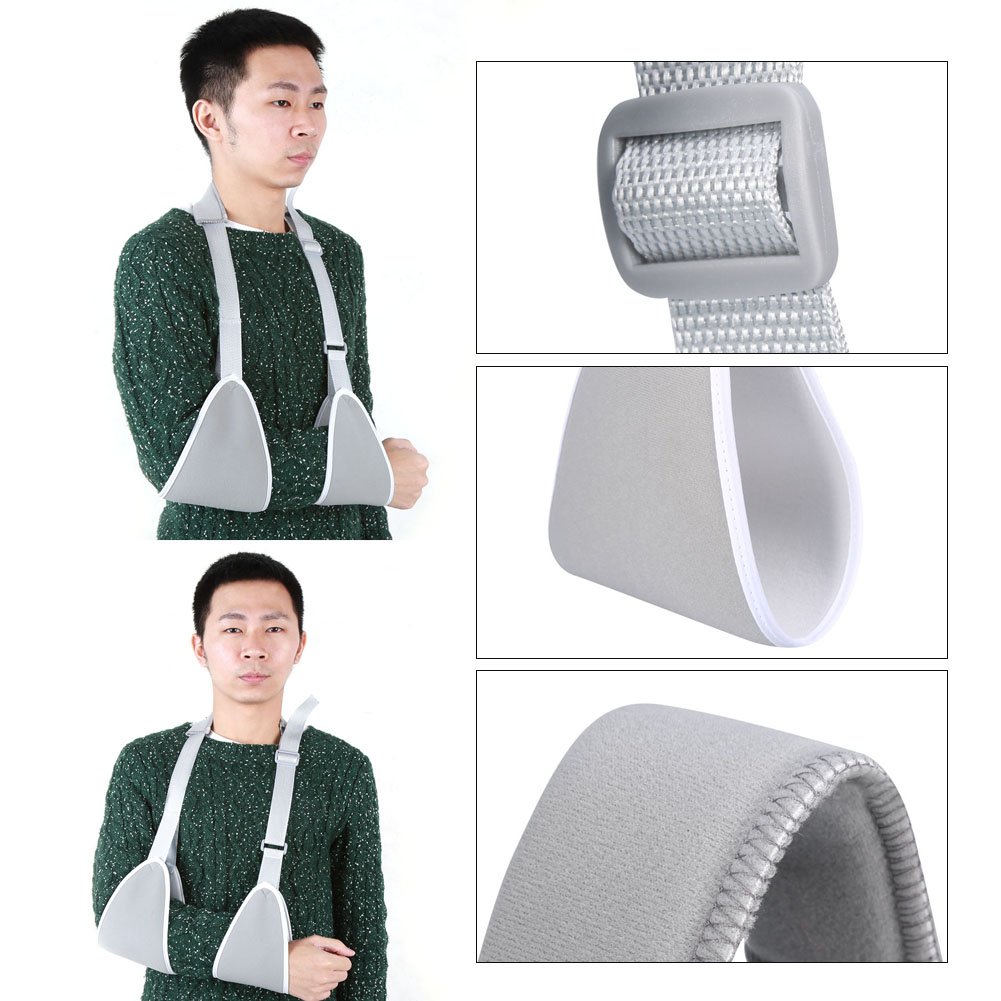 Arm Sling, Adjustable Shoulder Arm Swathe Brace for Men or Women Kid, Elbow Reinforced Immobilizer for Broken Forearm, Wrist, Elbow, Shoulder Injury, Fracture, Sprain