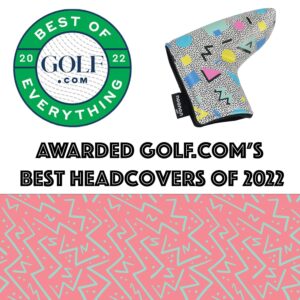 Noonan Golf Putter Cover | Magnetic Blade Golf Club Cover | Fleece Lined & Water Resistant | Fun, Creative & Unique Headcover Designs | Golf Accessories for Men & Women (Trendy Tropical, Blade)