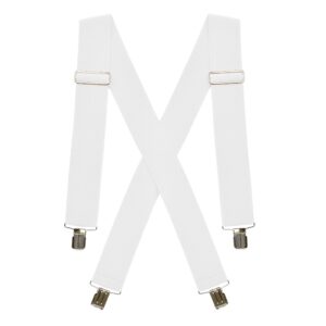 hold’em suspenders for men heavy duty for big and tall-white-2x