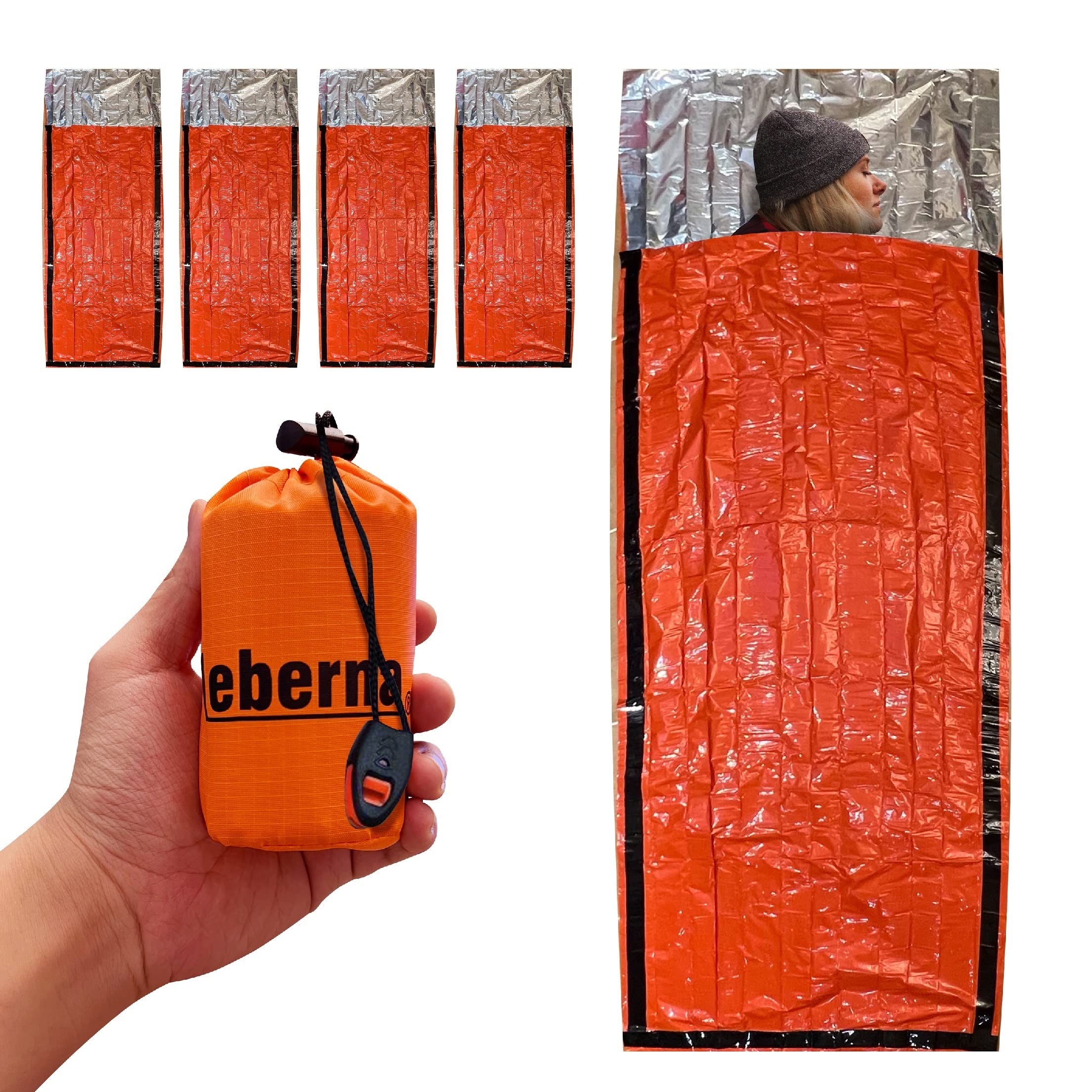 Emergency Bivy Sack Bivy Bag - Emergency Sleeping Bags 4 Pack Mylar Survival Sleeping Bag Emergency Bivvy Sack Waterproof Lightweight Foil Military Patriot Compact Gear Blanket Thermal Escape Camping