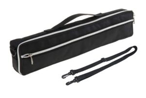 jiayouy lightweight 17 hole flute case cover bag carry bag with adjustable shoulder strap & plush lining black 17.3"x 3.5"x 2.17"