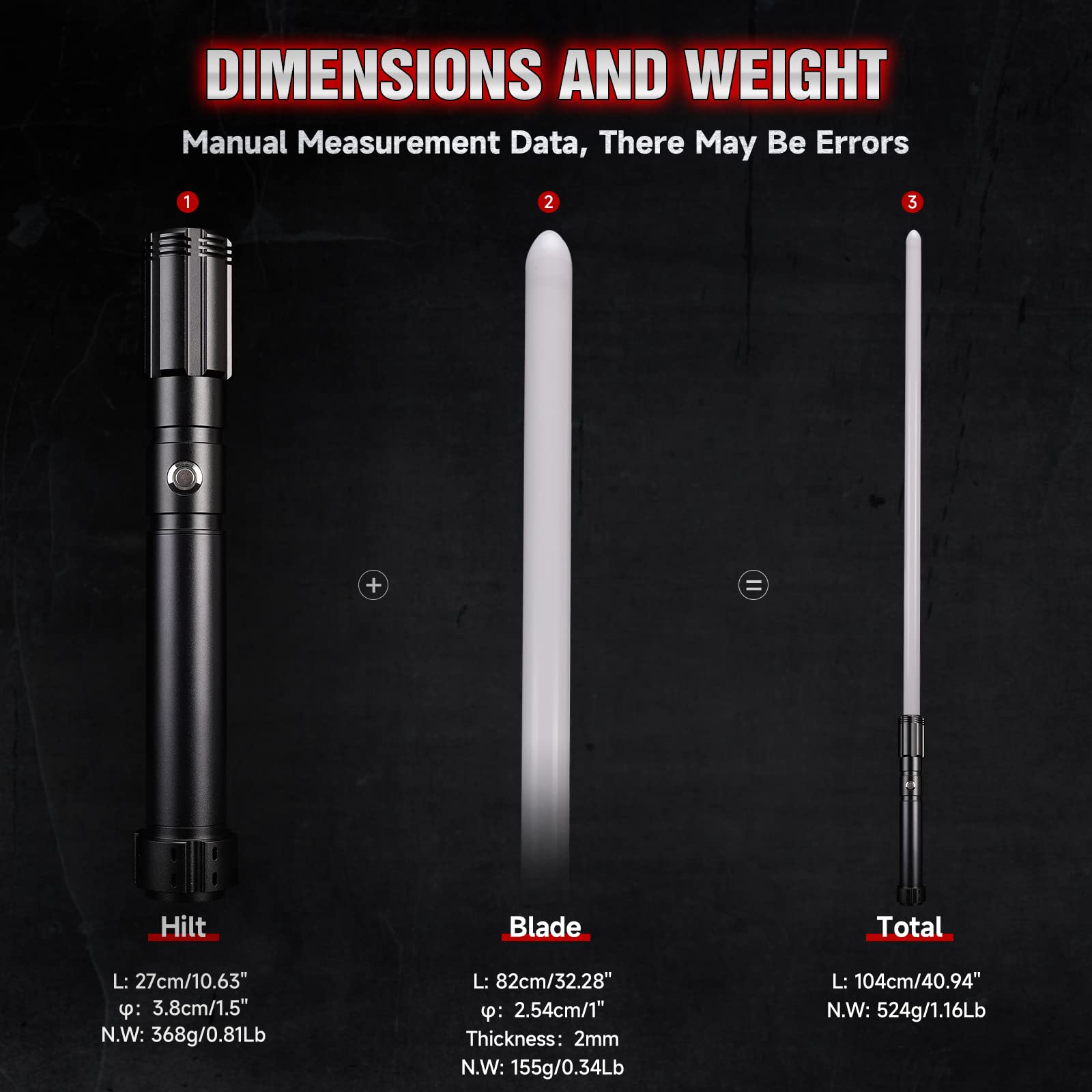 Light Saber with Motion Control, Heavy Dueling Lightsaber Smooth Swing 12 RGB Colors, 16 Fonts Sound Light Sabers Sword, Hilt Fx Lightsabers for Adults Kids Christmas Cosplay Gift Black E28