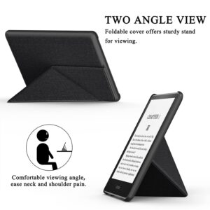 Soke Case for Kindle Paperwhite (11th Generation-2021 Release), Premium Fabric Cover with Auto Wake/Sleep & Multi-Viewing Angles for 6.8" Kindle Paperwhite & Signature Edition E-Reader, Black