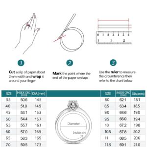 IMOLOVE Moissanite Halo Engagement Rings for Women Halo Rings for Women Wedding Rings 1.64ct D Color VVS1 Clarity Round Cut Moissanite Ring in Sterling Silver plated with 18K Gold-8