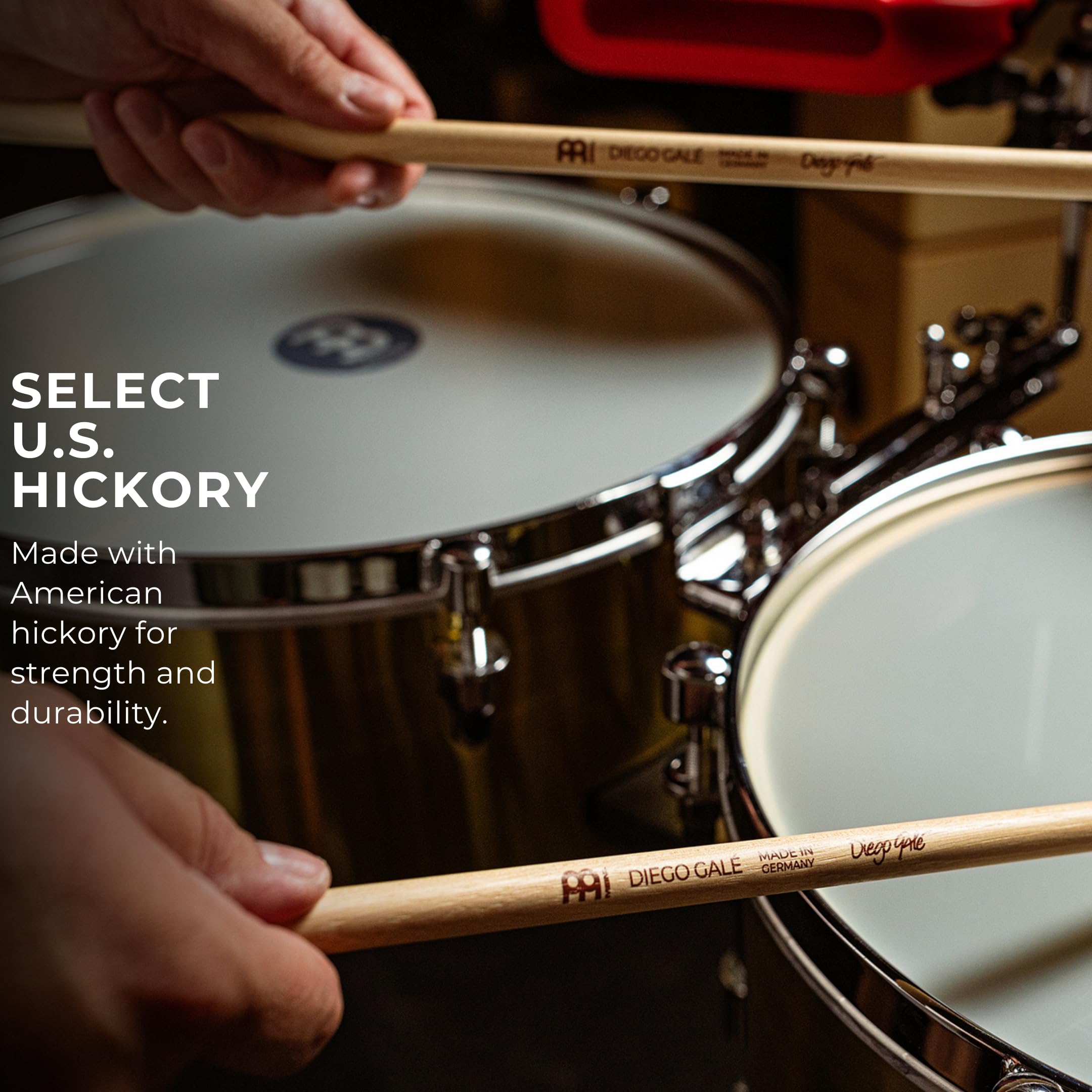 Meinl Stick & Brush Diego Galé Timbale Sticks, Pair, 1/2" — American Hickory Percussion Drumsticks — Made in Germany (SB602)