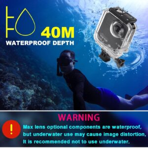 Waterproof Case for Gopro Max Action Camera, Underwater Diving Protective Housing 40M with Bracket Accessories