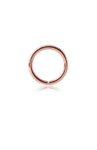 rose-tone 316l surgical steel seamless continuous nose ring hoop 9/32" - 7mm 20g