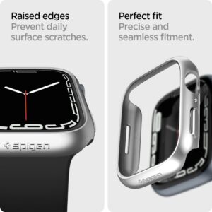 Spigen Thin Fit Designed for Apple Watch Case Series 9/8/7 45mm Thin Hard PC Case - Graphite