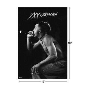 XXXtentacion Poster Stage BW XXXtentacion Merch Bad Vibes Forever XXX 17 Album Art Skins Trap Music Aesthetic XXXtenations Merch XXtentacion Tapestry Rapper Cool Wall Art Print Poster 12x18