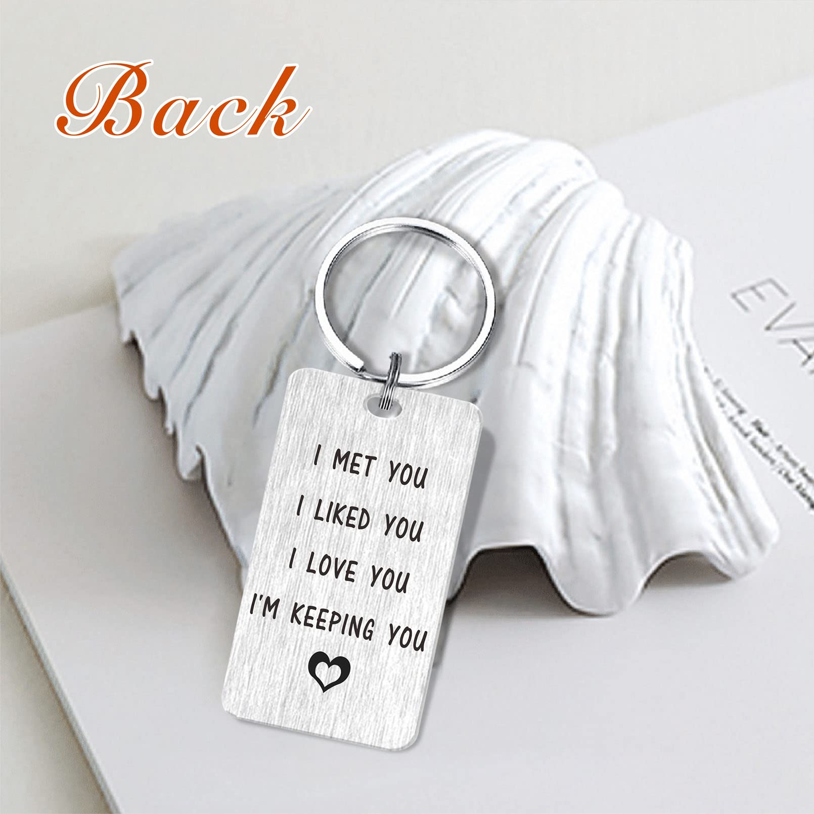 MOQIYXL Father's Day Gifts for Men, I Love You Keychain for Husband Boyfriend, Anniversary Keychain Gifts for Him