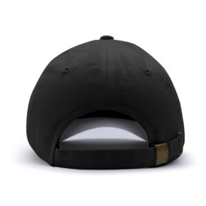 JPAK Turtle Baseball Cap Embroidered Cotton Dad Hat - Zoo Animal Black