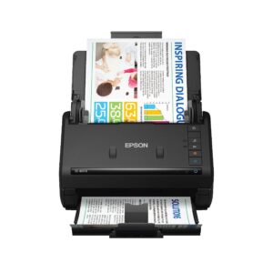 epson workforce es-400 ii color duplex desktop document scanner for pc and mac, with auto document feeder (adf). full 1-year warranty (renewed)