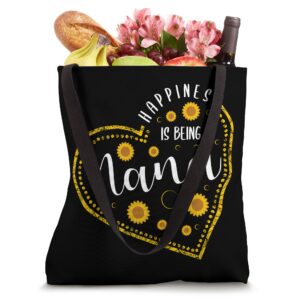 Womens Happiness Is Being A Nana Sunflower Lover Grandma Cut Tote Bag