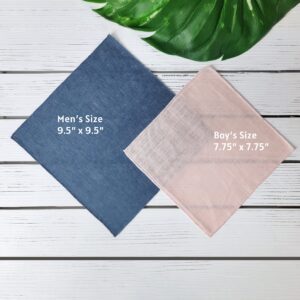 Spring Notion Men's Linen Blend Bow Tie and Pocket Square Handkerchief Hanky Set Sage