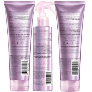 L'Oreal Paris Sulfate Free Glossing Shampoo and Conditioner Set with Hair Treatment, Intensifies Hair Shine & Smoothness, pH Balanced Vegan Hair Care, EverPure, 8.5 Fl Oz