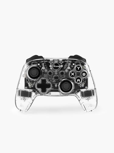 TPARTS Wireless Game Controller for Tesla Model 3/Y/S/X, Multi-Device Crystal Clear Controller with 7-Colors LED Mode Special Programmed and Design For Tesla/Switch/STEAM Deck/PC(1 pc)