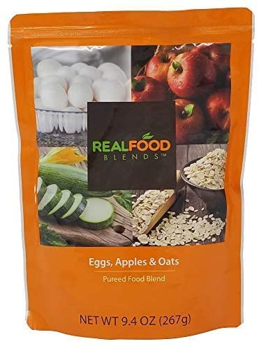 Tube Feeding Formula Eggs, Apples & Oats Pureed Blended Meal for Feeding Tubes, 9.4 oz Pouch (Pack of 12 Pouches)