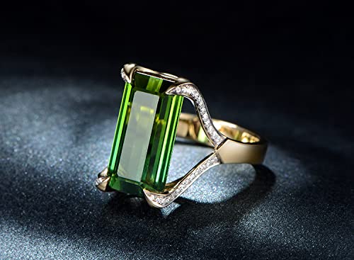 SCHZBSP 18K gold-plated luxury group inlaid emerald green gemstone ring fashion eagle claw micro inlaid CZ diamond ring exquisite jewelry hand jewelry ladies ring size 6-10 (8)