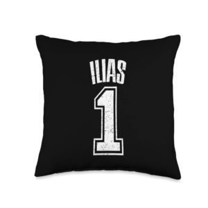 ilias support accessories & fan gifts men women ilias supporter number 1 greatest fan throw pillow, 16x16, multicolor