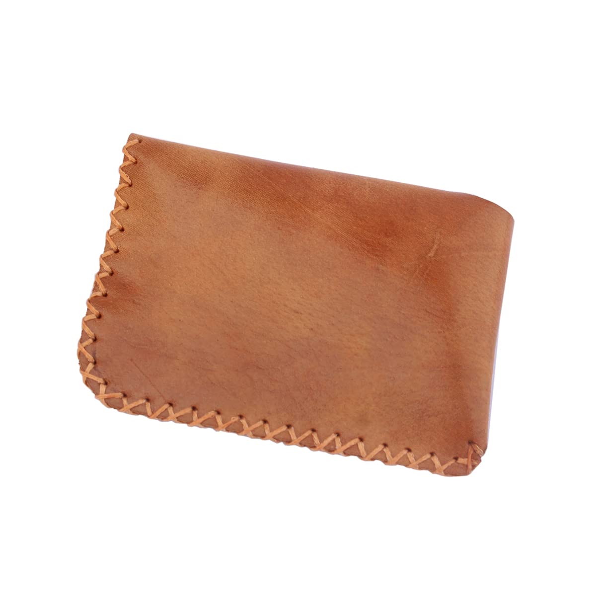 YANTA Handmade Weaving sewing Genuine Leather slim Card Case Wallet Front Pocket Card Organizer