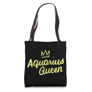 Aquarius Queen Born In January February Birthday Gift Tote Bag